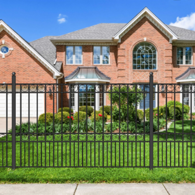 Customized Outdoor Wrought Iron Fence Panels for Garden Decoration - Anti-Rust Zinc Steel in Black, White, Blue