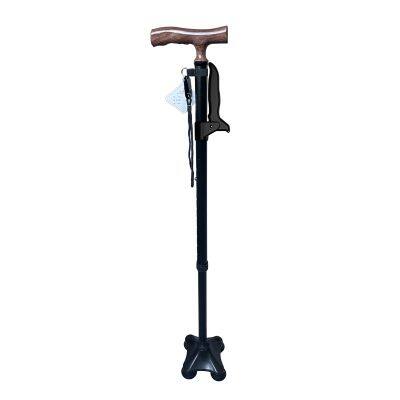 Zhenbang Aluminum Alloy Four-Corner Cane for the Elderly: Lightweight Auxiliary Cane With Non-Slip Design, Adjustable Handrail photo-3