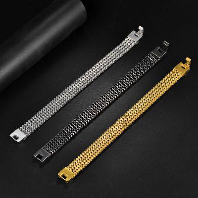 Fashion Men Cuban Bracelet Stainless Steel Women Bracelet On Hand For Couple Unisex Wrist Chain Jewelry photo-2