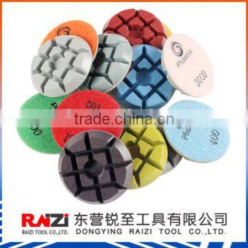 Dry Diamond resin polishing pad for concrete floor