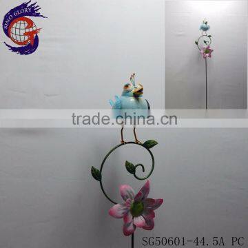 Antique Birds Stand on Stakes With Metal Garden Decoration Windmill photo-4