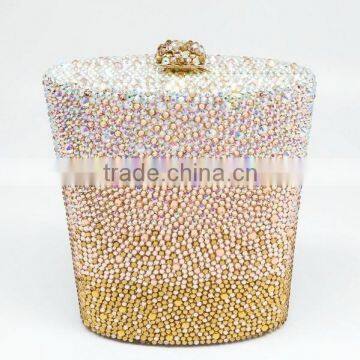 handmade luxury cylindrical gradual color change crystal evening bag                        
                                                Quality Choice