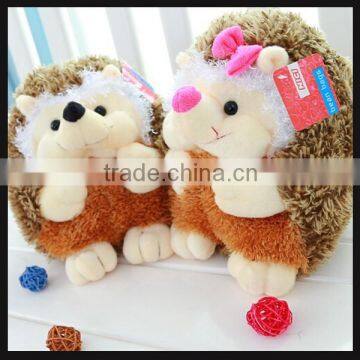 small size baby hedgehog plush toy for claw machine