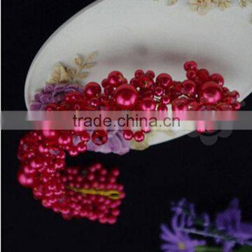 Luxury Red Beads Bridal Wedding Hair Accessory Fashion Hair Band photo-3