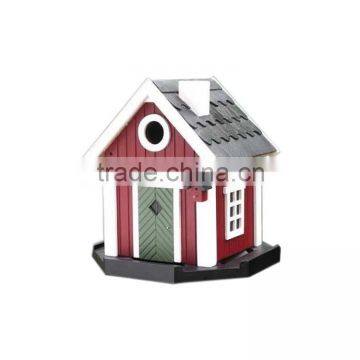 Wooden bird nest,decorated wooden bird house