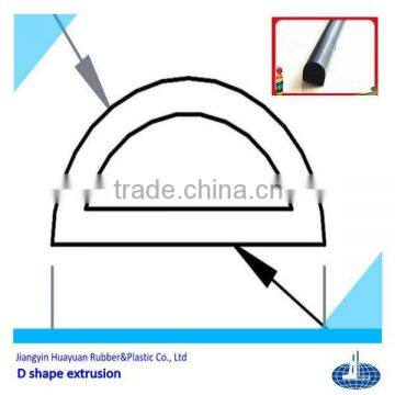 jiangyin huayuan supply various high performance EPDM D shape extrusion