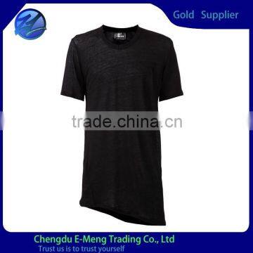 Tall Tshirt With Irregular Clipping for Man Bulk Blank T-shirt Quality Choice