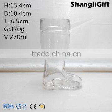 Glass Decorative Cup 270ml Boot Shaped Gift Cups