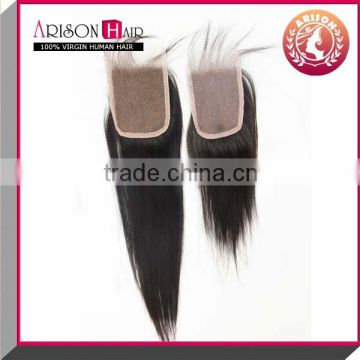 virgin indian hair 4*4 lace closure piece in straight