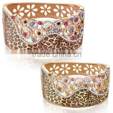 Wholesale latest vogue jewellery daily wear fake rose gold crystal bangle