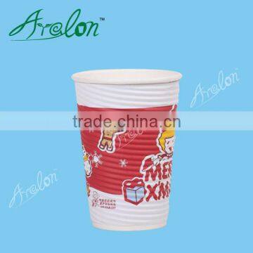 12oz 425ml disposable coffee paper cups with lids paper cup for shops