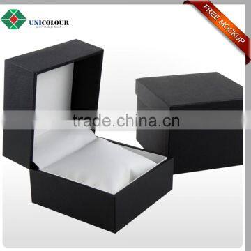 Hot sell custom cradboard branded watch gift box with pillow