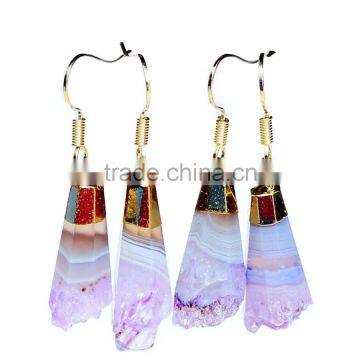 Fashion Earrings, Colorful Dyed Crystal Earrings, PES-A015