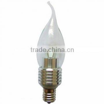 Wholesale high quality dimmable 3w indoor tail candle led bulb light B15 B22 E12 E14 E17 E27