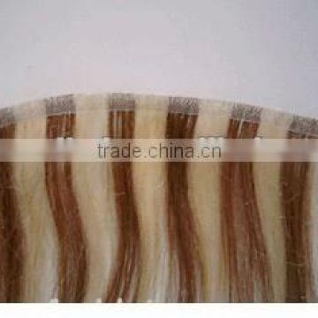 100% INDINA virgin remy hair/ PU hair weft / SKIN hair weaving /hot sales