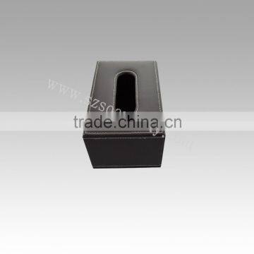 2014 Hot Selling PU Leather Small Tissue Box Magnet Home Car Decor New Design Multi-function photo-2