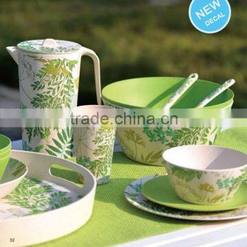 made in China bamboo fiber eco dinner set