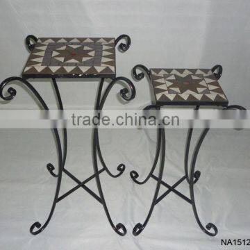 Indoor& outdoor Mosaic metal garden flower stand