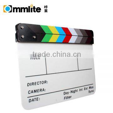 Commlite Director's Film Clapboard Video Clapboard Studio Clapboard with Color Sticks