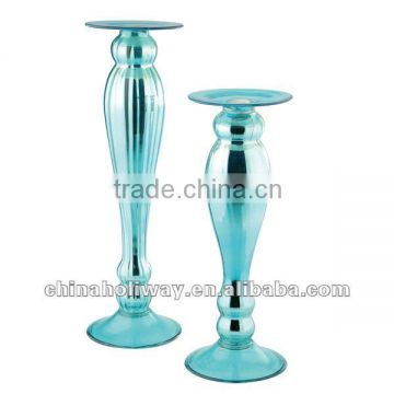 SET OF 2PCS BLUE CANDLESTICK