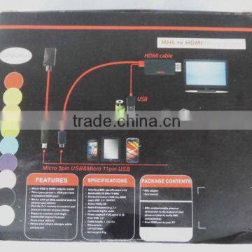 Japan av Video Cable Mhl 1080P Car Audio Accessory Phone 5 Adapter More Usage Mhl Kits photo-3