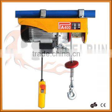 Small lifting equipment PA200 electric mini wire rope hoist on hot sale