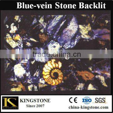 blue vein stone backlit