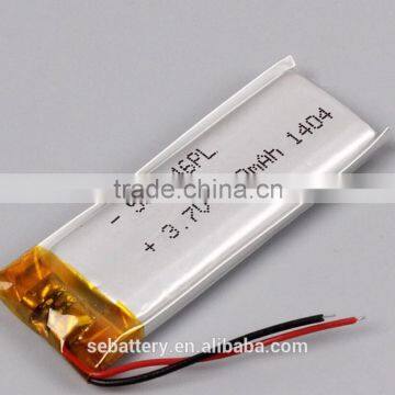 Rechargeable Li-polymer Battery 501646 360mAh 3.7V With Stable PCM for Wireless Bluetooth