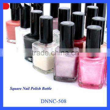 Clear Square Nail Polish Bottle with Cap Packaging,Empty Nail Polish Bottle Wholesale