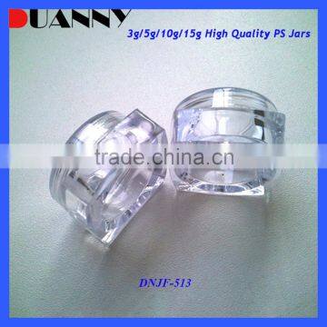 Square Plastic Clear Powder Jar Packaging,Square Clear Powder Jar