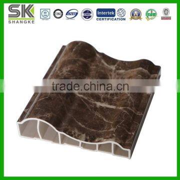 corner angle wood color pvc marble moulding