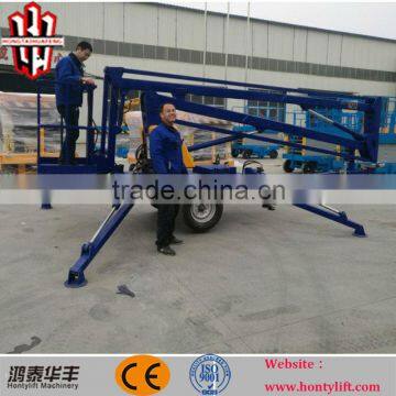 8m CE Towable aerial platforms mini boom lift hydraulic lifting platform