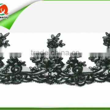 Lace Trim Fancy Design Lace Fabric/Apparel/Wedding Dress Lace 100% cotton