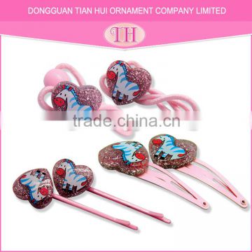 Wholesale best selling hot transfer print resin beautiful hair accessories manufacturers china