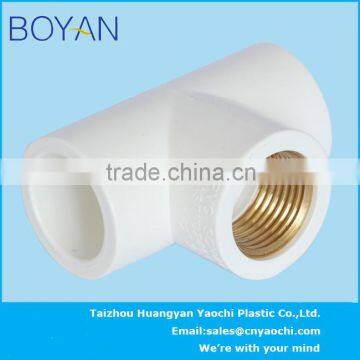 BOYAN pvc ASTM standard water supply pipe fitting female copper thread tee