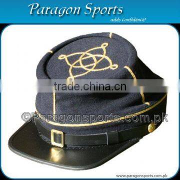 Military Civil War Kepi with Leather Visor