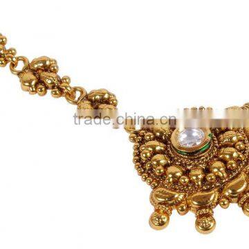 Indian Traditional Kundan Studded Bollywood Style Gold Plated Necklace Sets photo-4