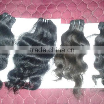 Single Drawn Machine Weft Hair / Indian Hair