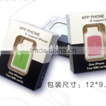 Bluetooth Dual SIM Card Expanding Adapter for IPhone Dual Sim Standby photo-5