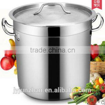 100L Stainless Steel stock pot with sandwish bottom and low price, high mirror polishing