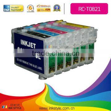 Inkstyle 82N (T1121-6) refillable ink cartridge for epson t50 TX720 T59