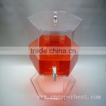 Customized clear acrylic drink dispenser for any brands drinks