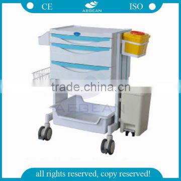 AG-MT014 Hospital nursing movable abs material medical trolley for sale