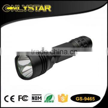 Onlystar GS-9465 hot sales cre xml-t6 led powerfull light 18650 battery high lumen led flashlight