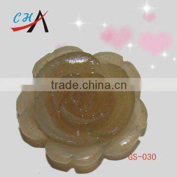 carved agate flower