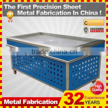 customized made supermarket stainless steel fish-killing working table