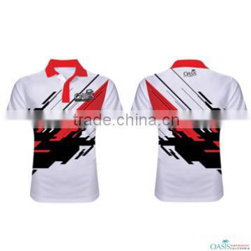 100% Polyeser Micro Short Sleeve Sublimated Polo Shirt with Custom artwork design