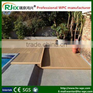 Composite wood plastic deck flooring widely used in vacation garden public landscape/new tech composite decking