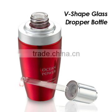 30ml 50ml cosmetic glass bottle with dropper