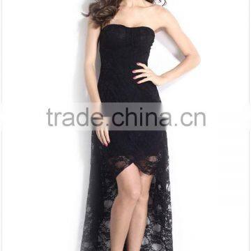 Fashion Women Girl Black Red Green Blue Strapless Lace Long Summer Party Dress